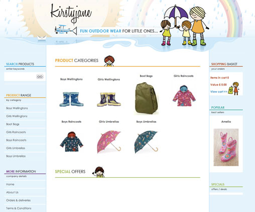 Kirstyjane online store design