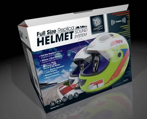 Steepletone helmet packaging front