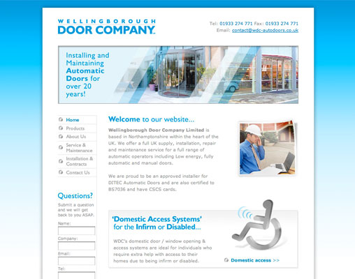 Wellingborough Door Company Website Design
